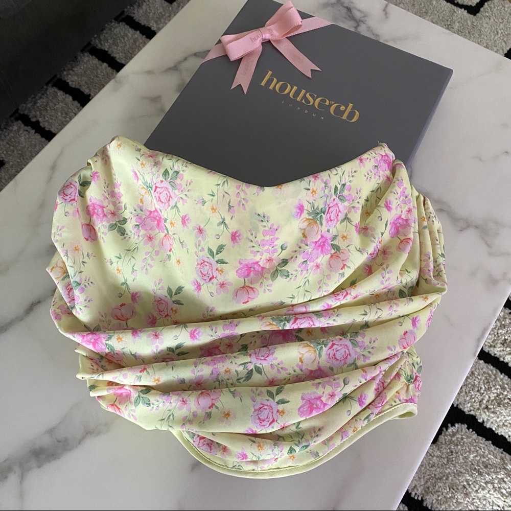 House of CB Yellow Floral Corset top